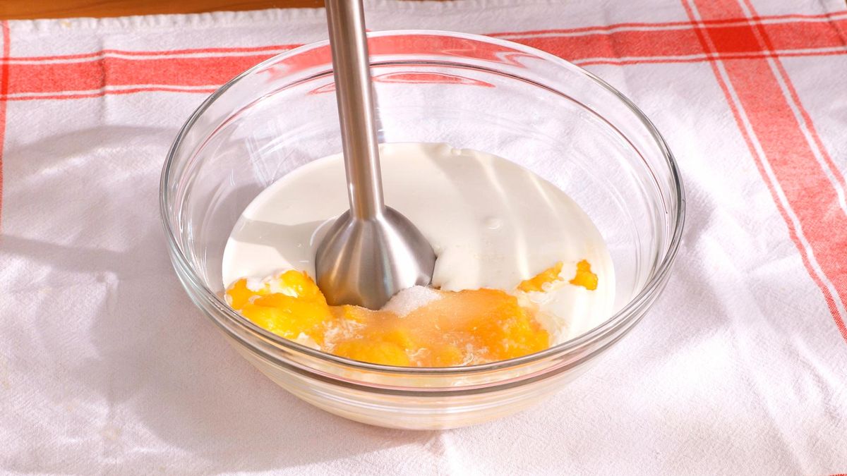 Receta de helado de mango   paso 4
