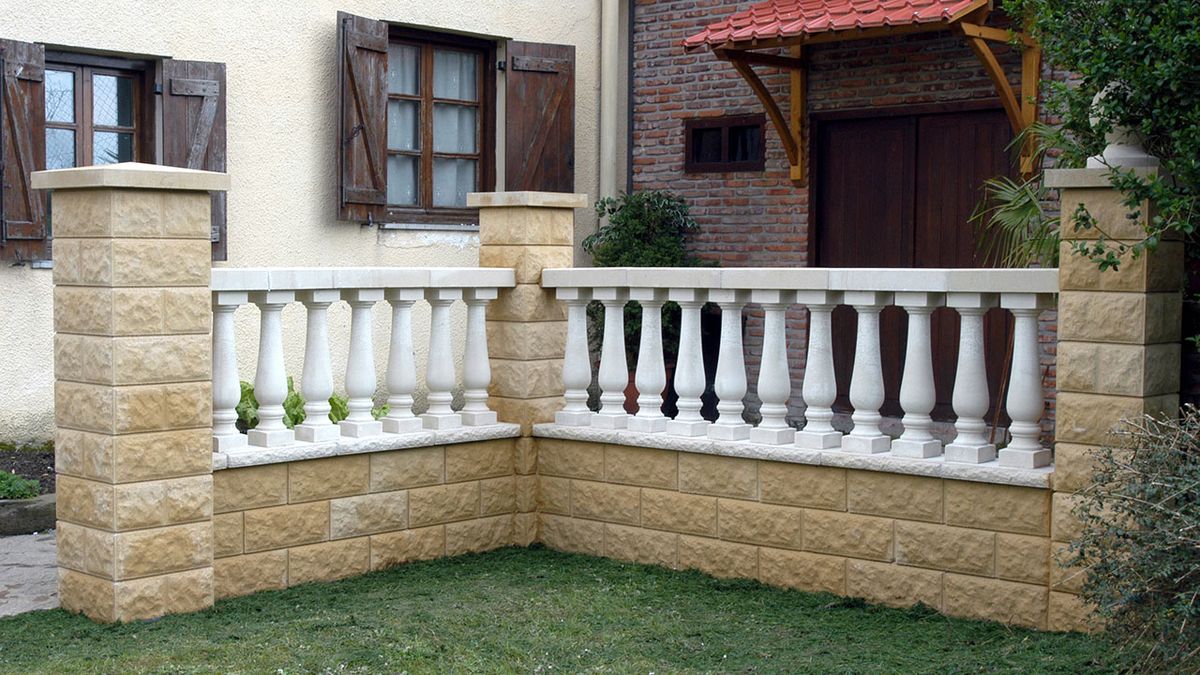 Muro con balaustrada paso 27