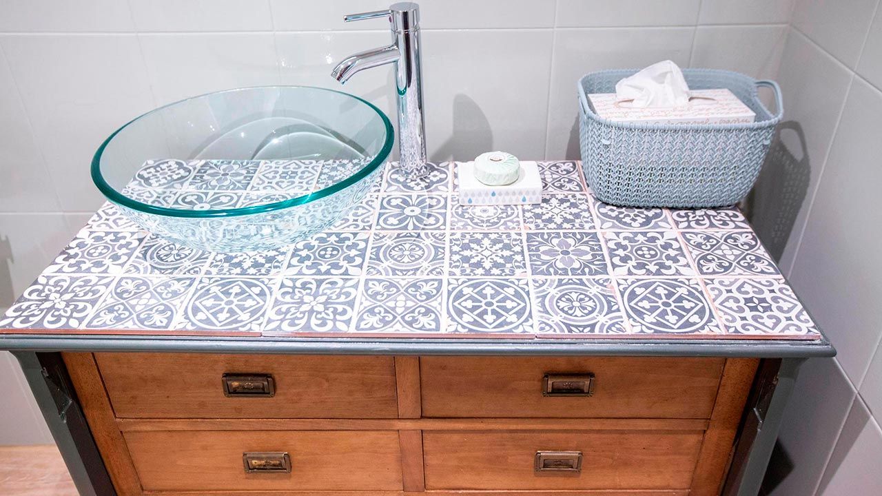 encimera mueble bano