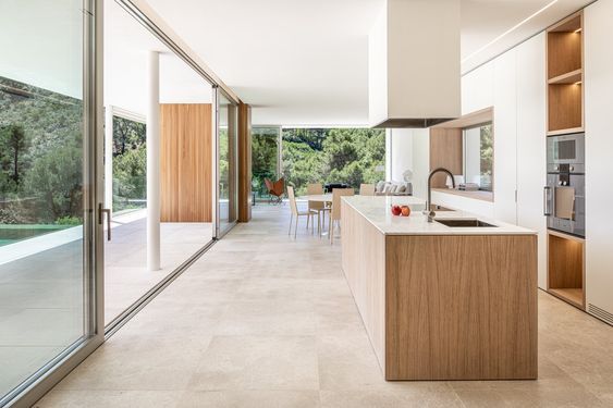 marmol travertino cocina pinterest