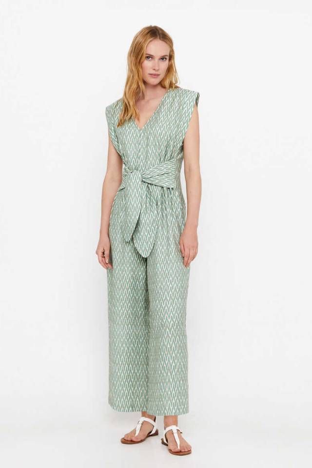 mono cortefiel estampado verde