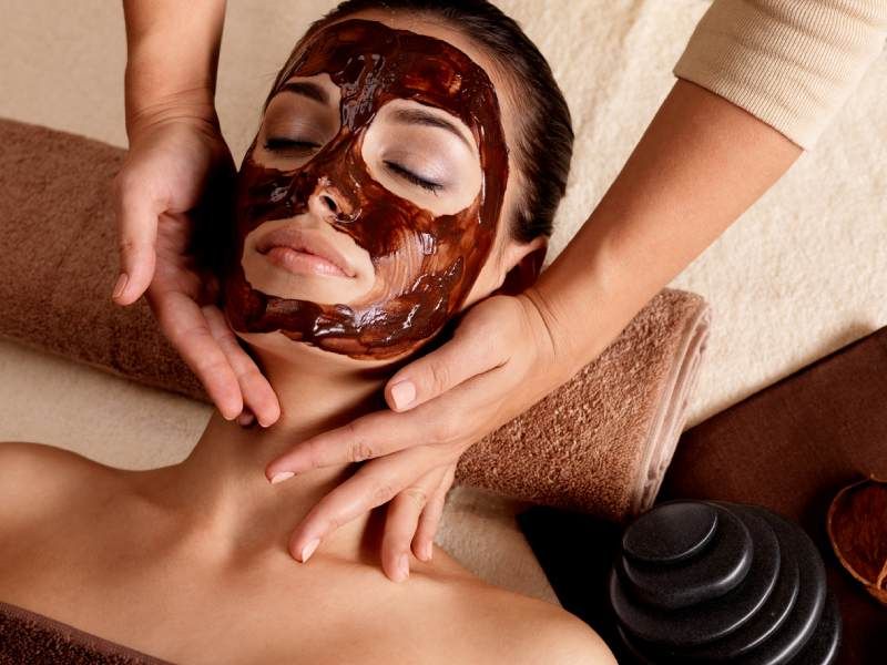 Mascarilla facial de chocolate
