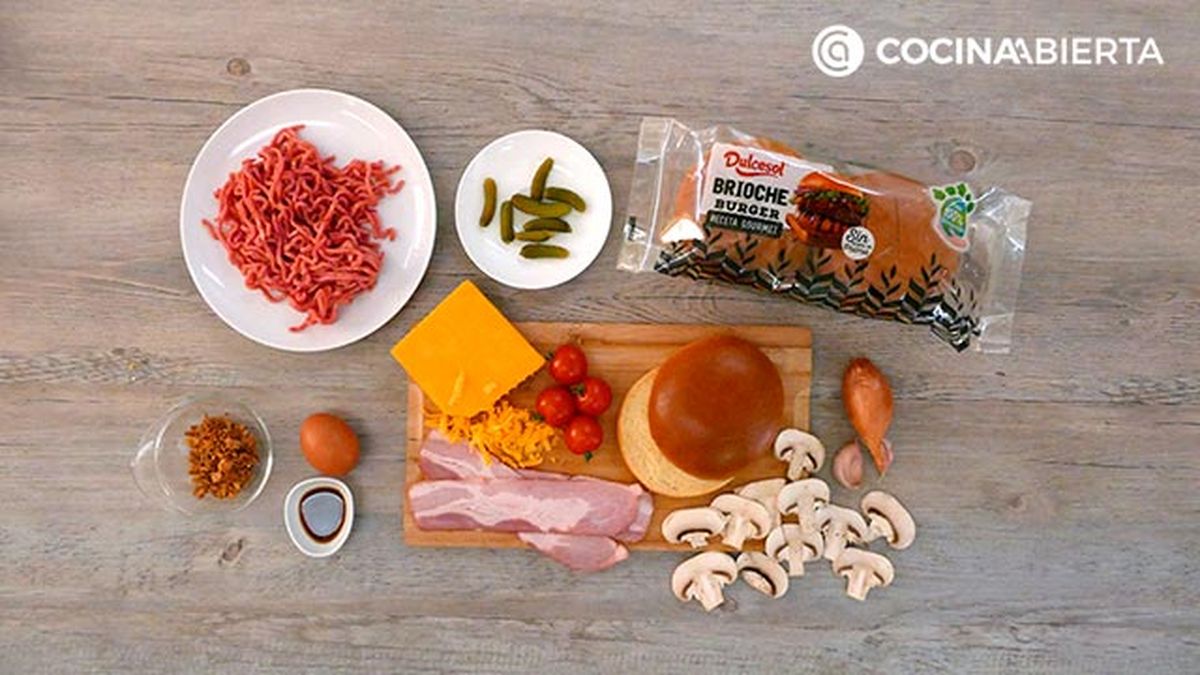 CTIS0870 receta hamburguesa de carne picada y champinones ingredientes ca