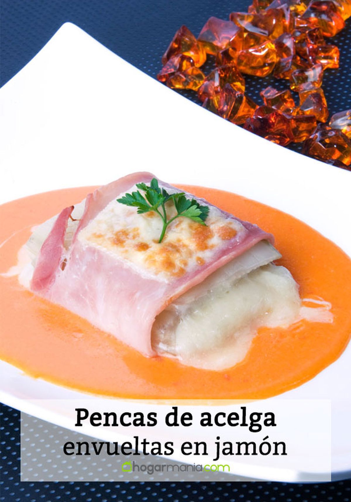 pencas de acelga envueltas en jamon pin