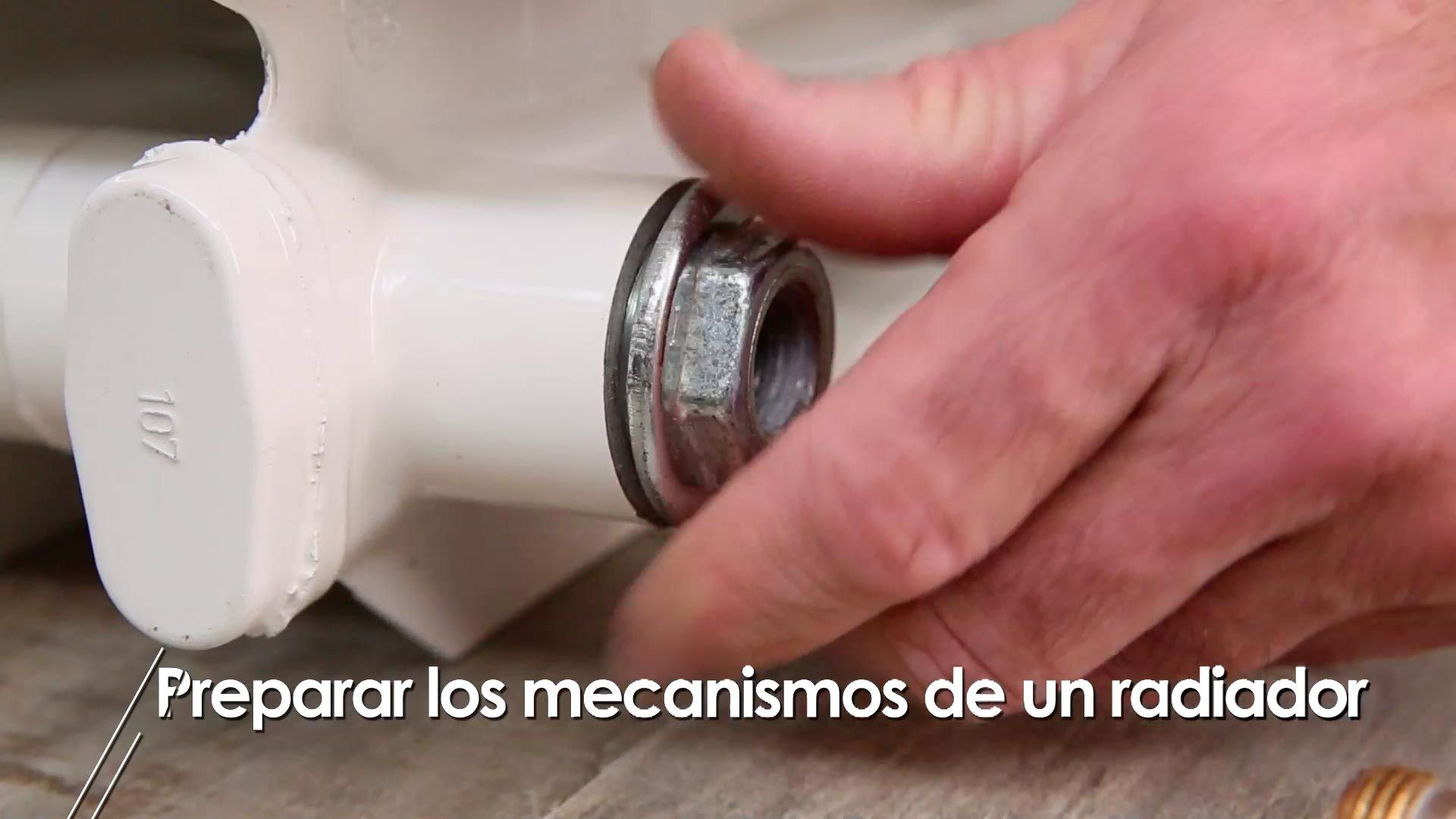 Colocar los mecanismos de un radiador paso 7