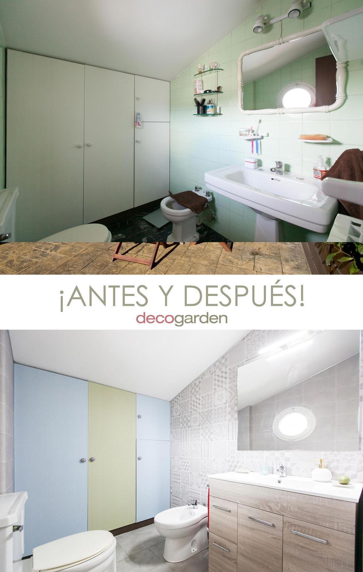 Decogarden 647 Renovar el aseo sin hacer obras antes despues