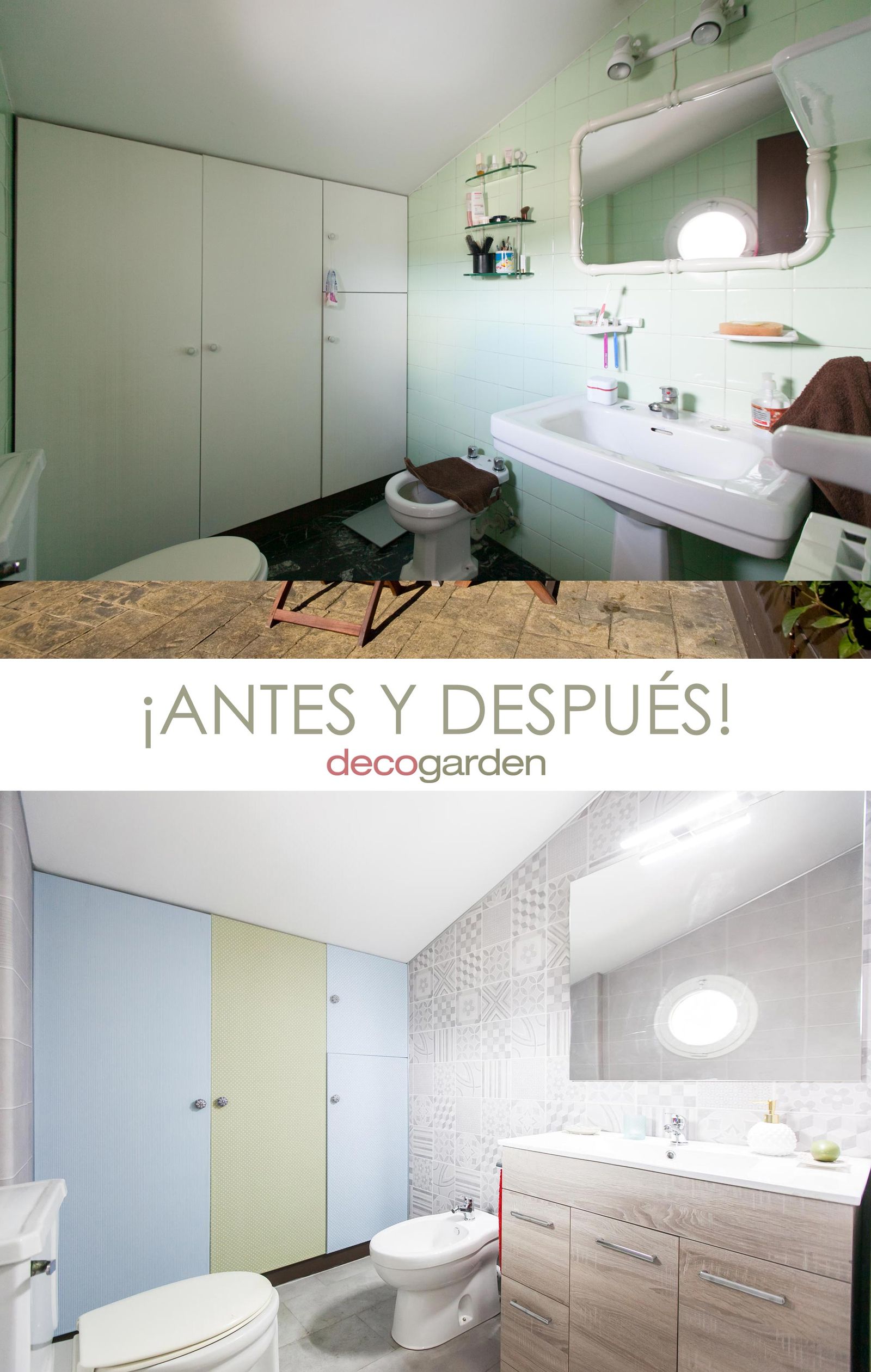Decogarden 647 Renovar el aseo sin hacer obras antes despues