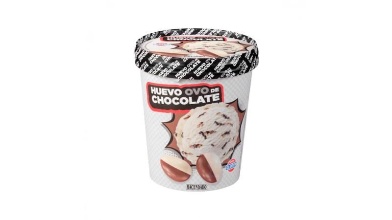 Helado de huevo de chocolate