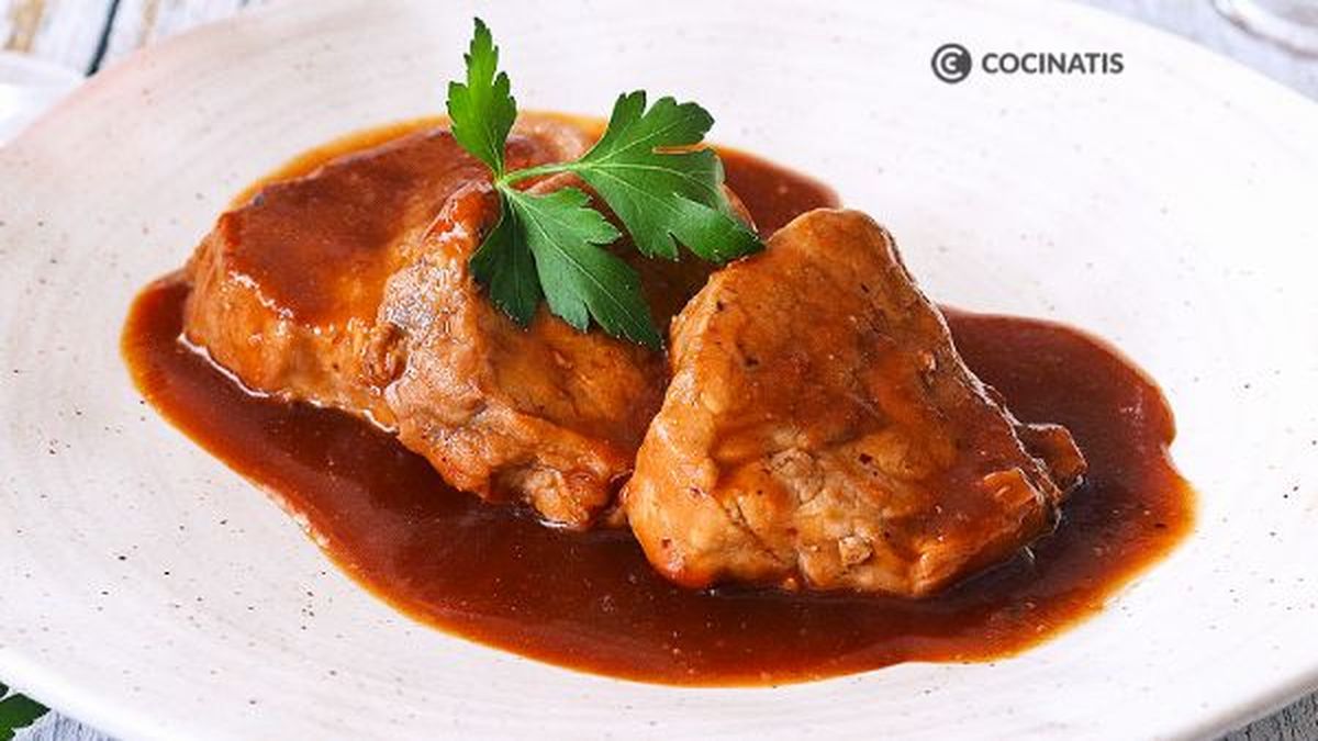 Solomillo en la salsa de Oporto listo para comer