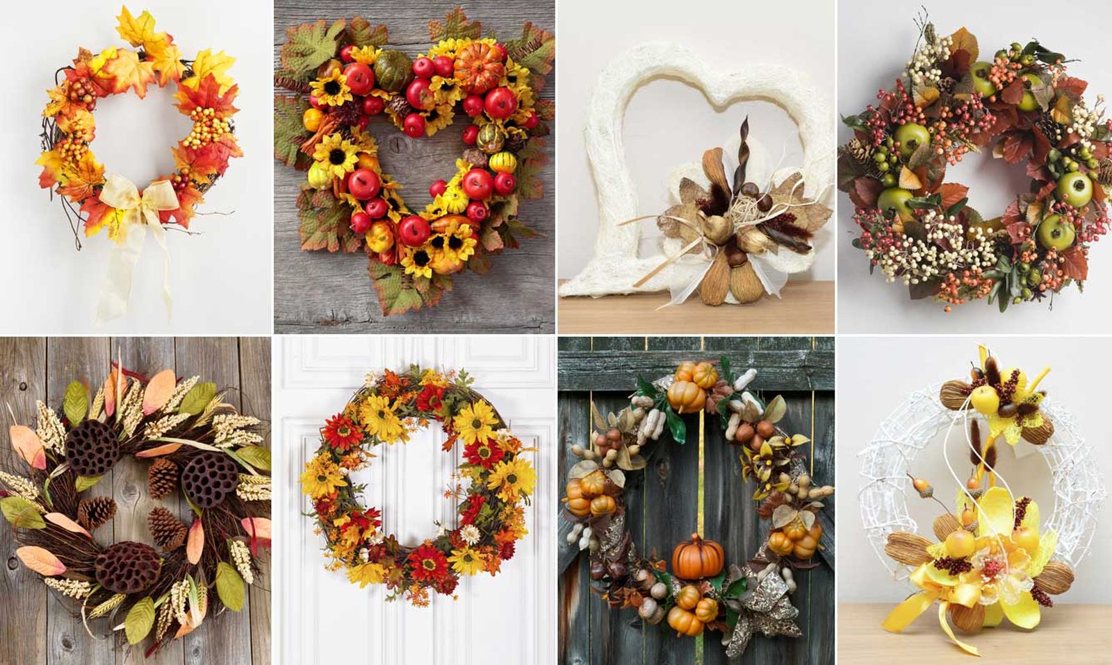 Coronas otoñales para decorar