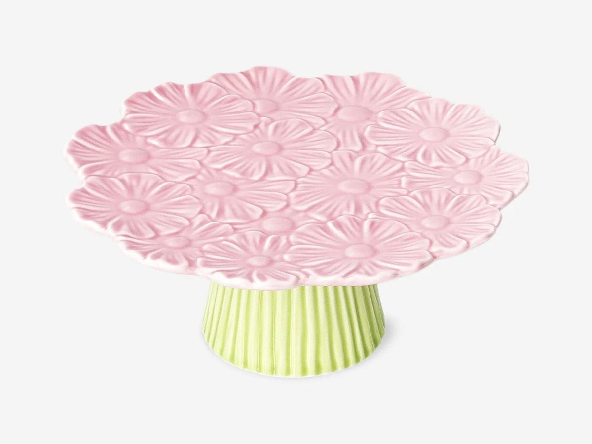 Soporte para tartas con forma de flor.