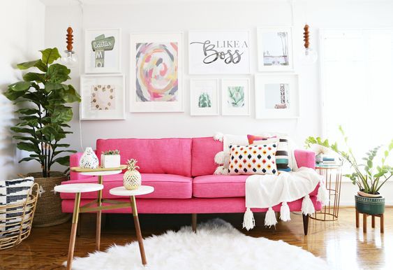 decoracion salon fuscia 2