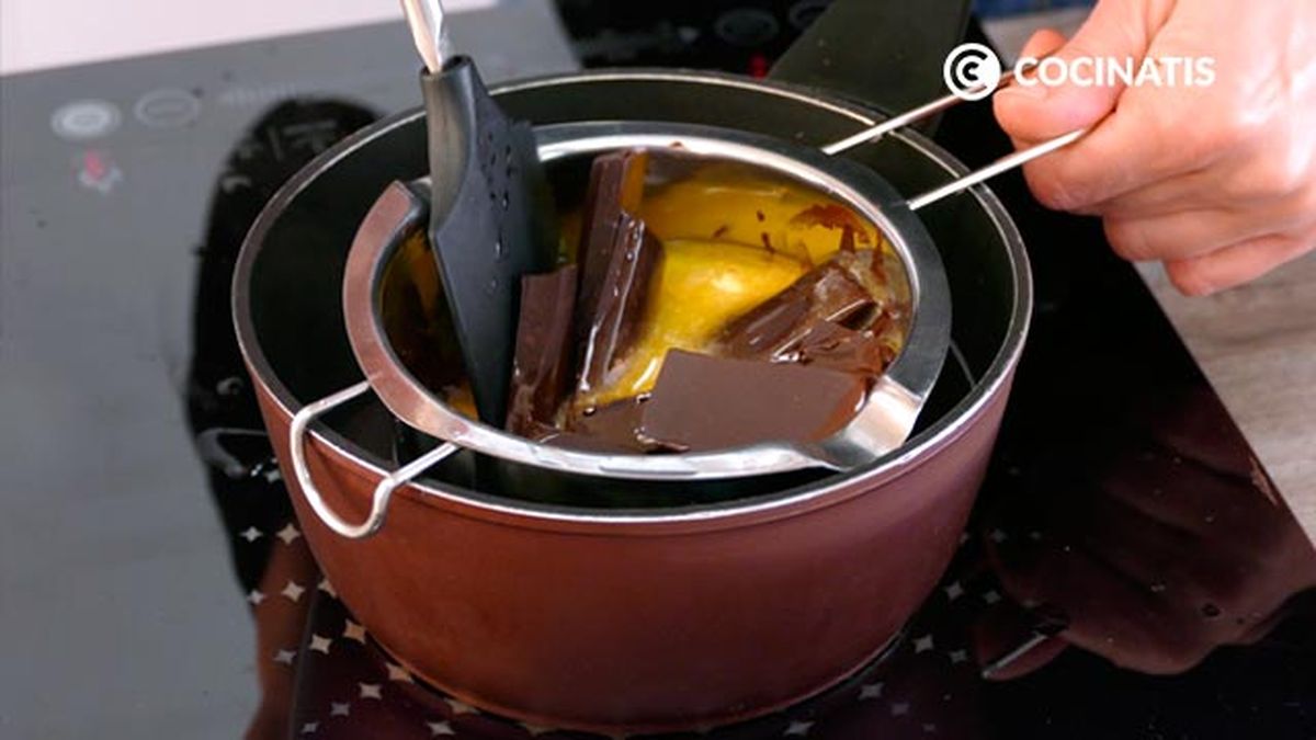 Receta de árbol de Navidad de brownie de chocolate  paso 1