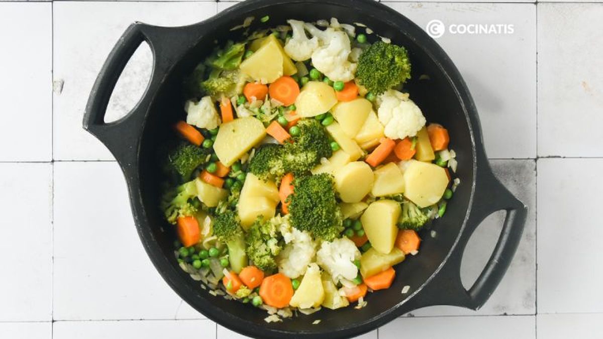 Rehogamos las verduras al vapor