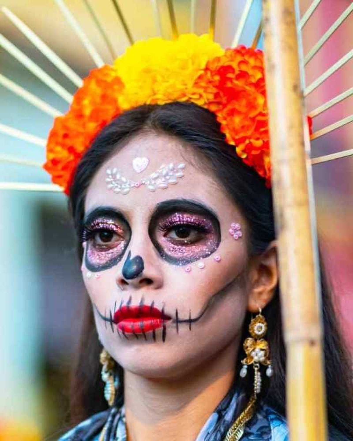 Maquillaje de Halloween para mujer de La Catrina