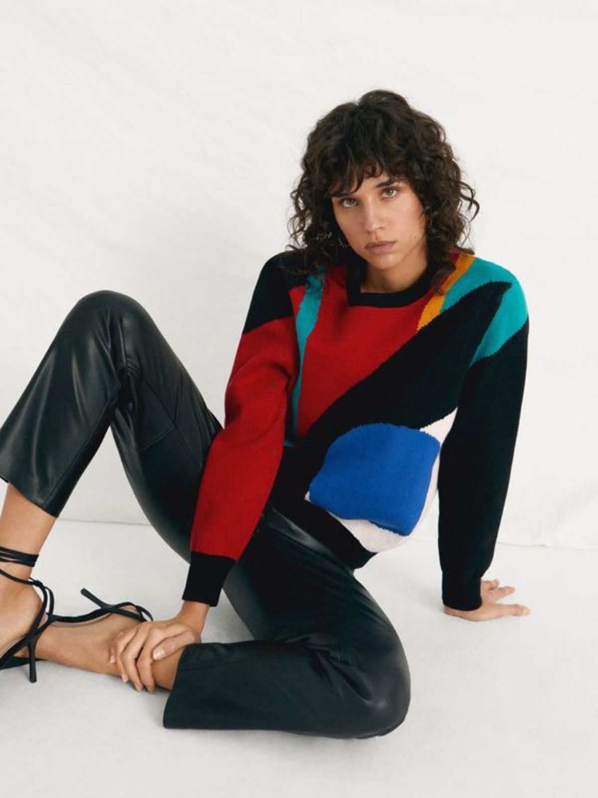 Jersey de punto con dibujos geométricos