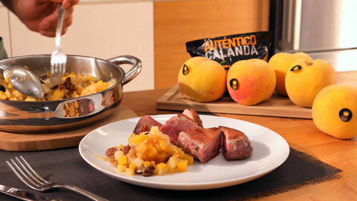 chutney melocoton calanda magret pato paso 4