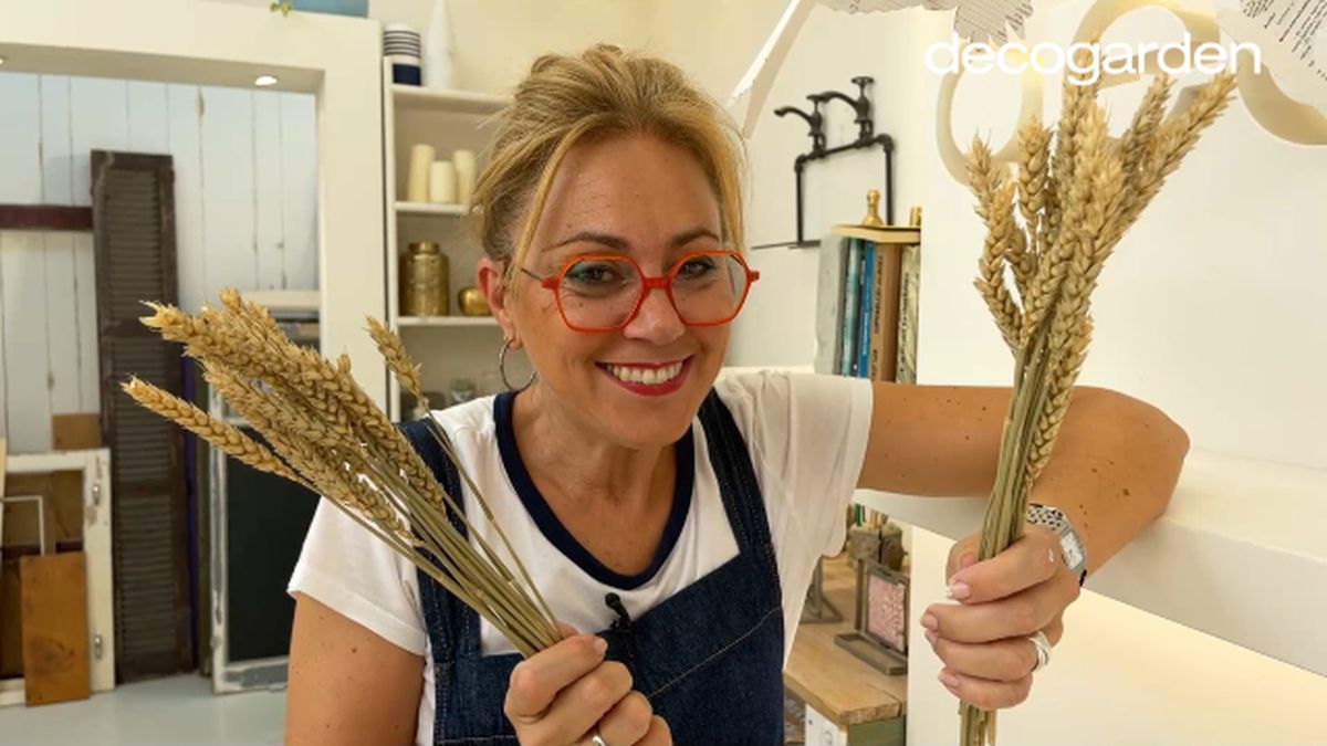 decorar botellas cristal trigo