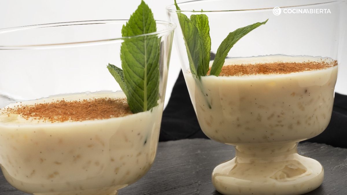 Arroz con leche cremoso y delicioso
