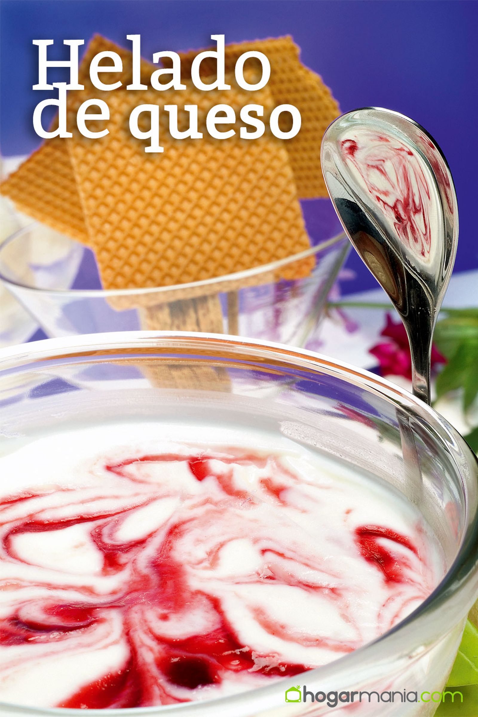 helado queso receta