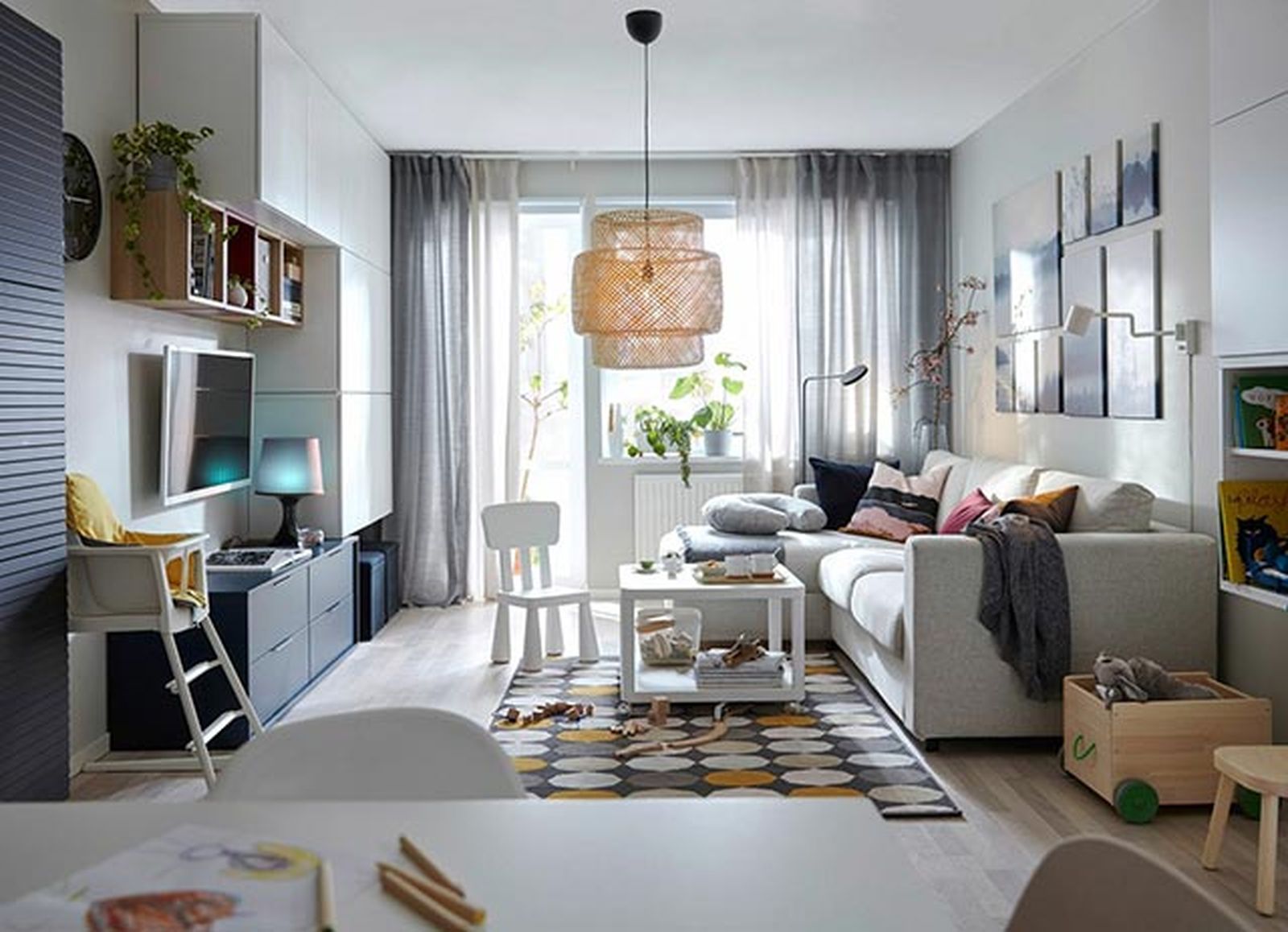 Soluciones para decorar y distribuir un salón pequeño 6