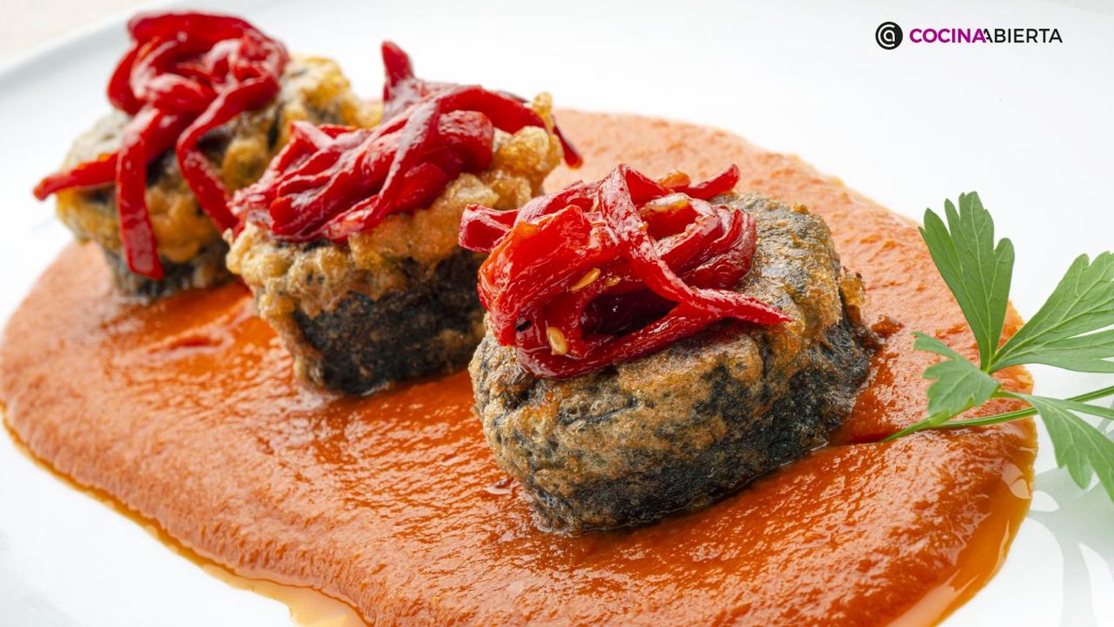 Karl7216 Morcilla rebozada salsa tomate piquillo