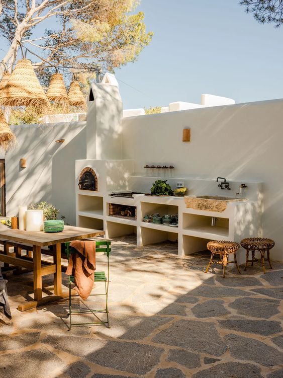 cocina de exterior mediterranea pinterest domino