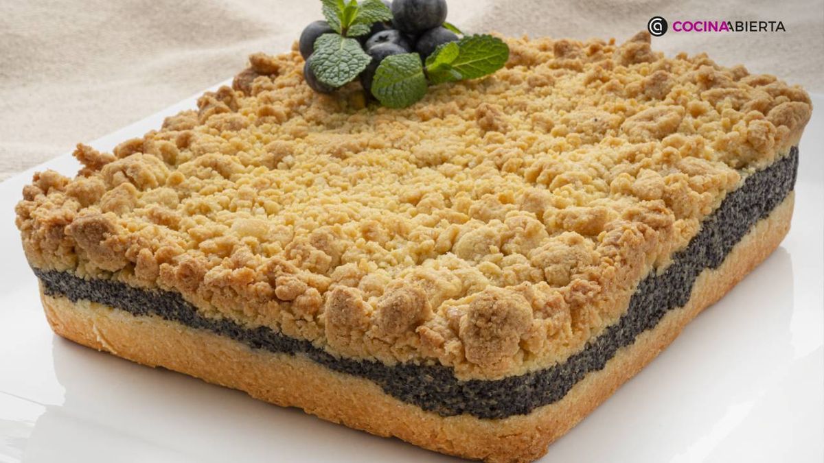 crumble de semillas de amapola receta