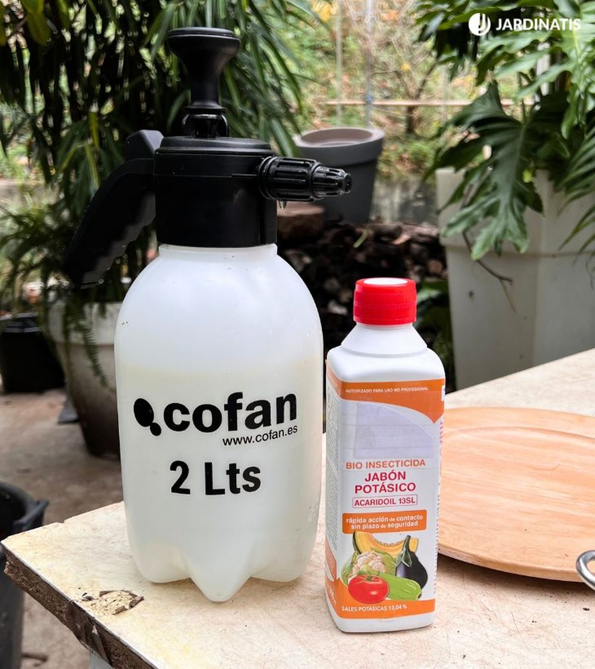 bote de jabon potasico para plantas jardinatis