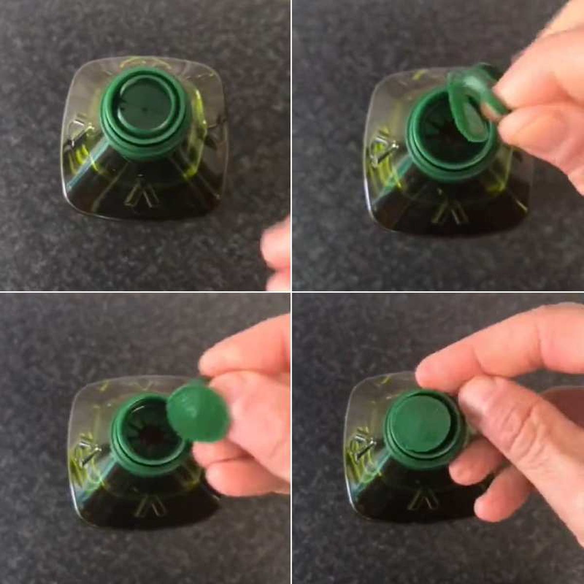 Truco viral para convertir el tapón del aceite en un dosificador | TikTok @shopifast