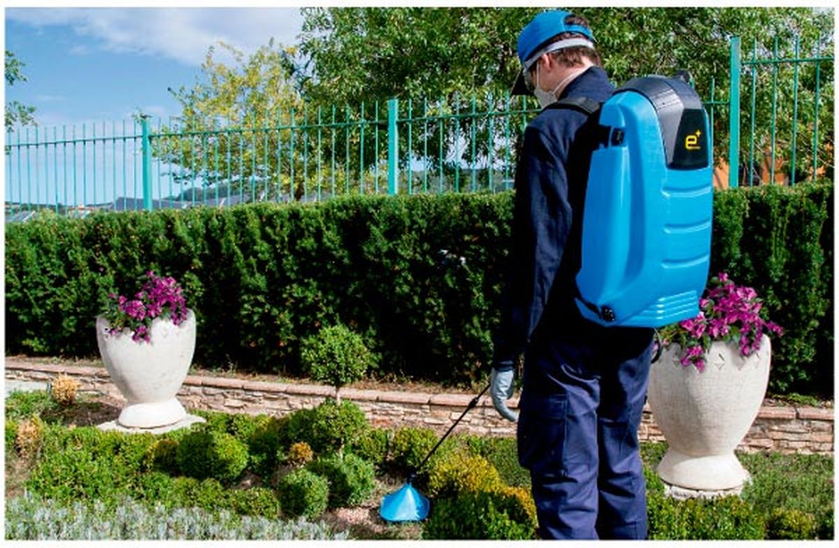 pulverizador electrico mochila plantas jardin goizper