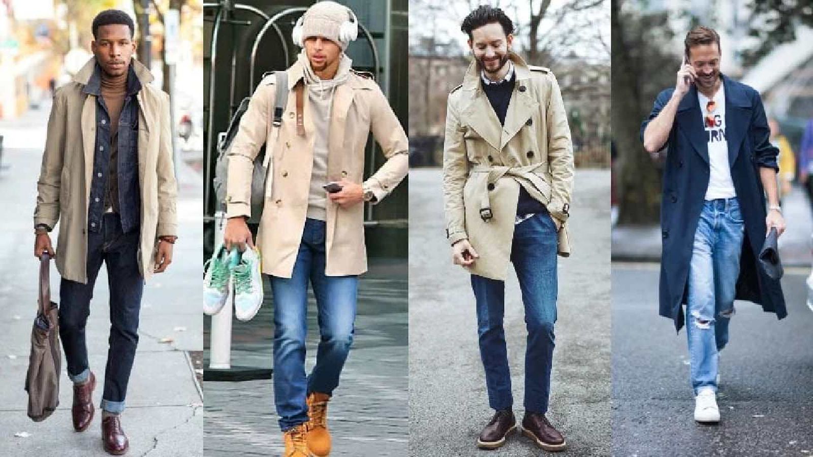 Diferentes tipos de gabardinas para hombre  / Fotos: Pinterest