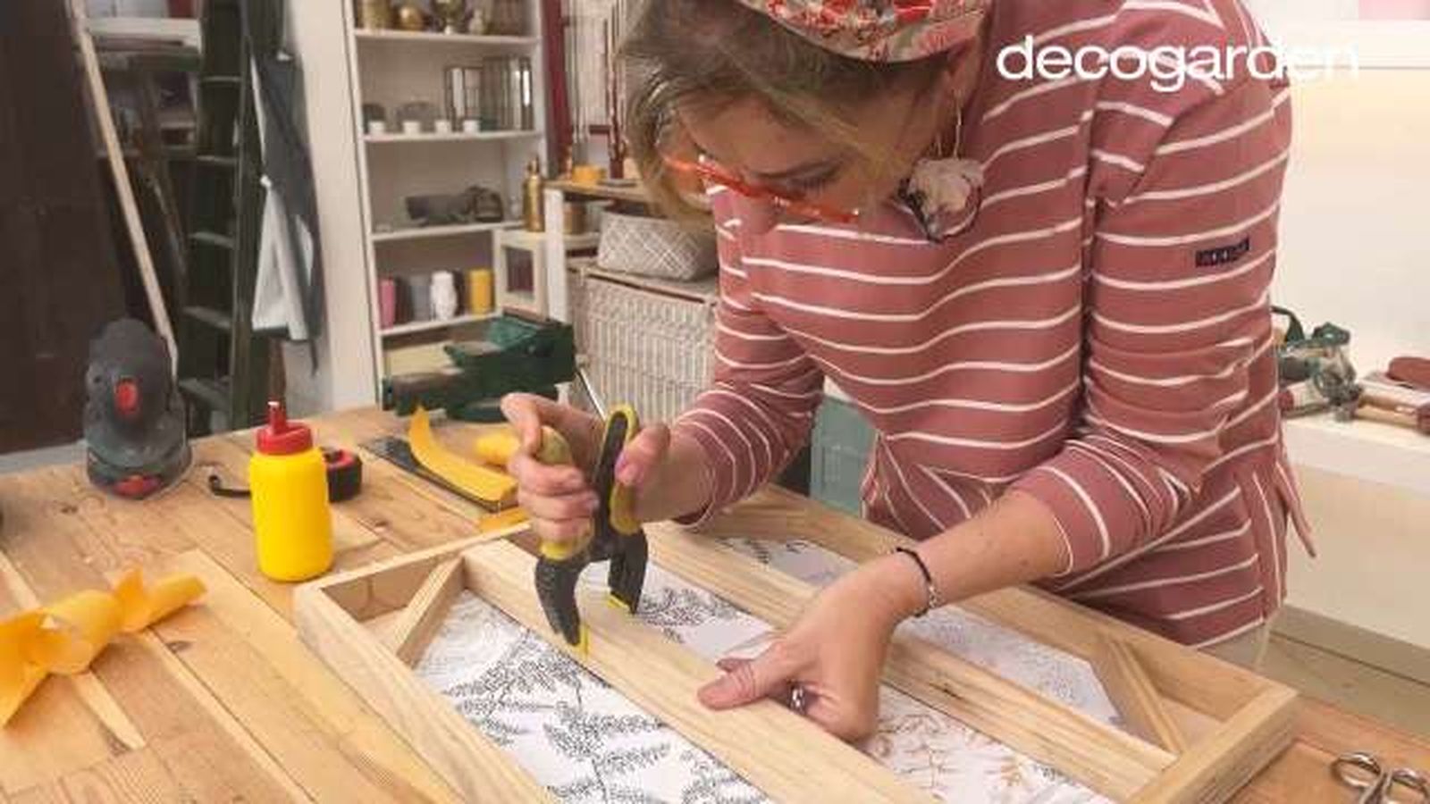 organizador maquillaje reciclando lienzo paso 8