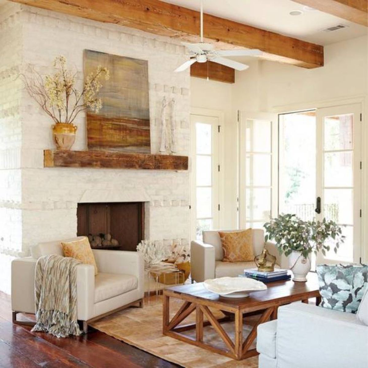 salon con chimenea arte pinterest Micasa Revista