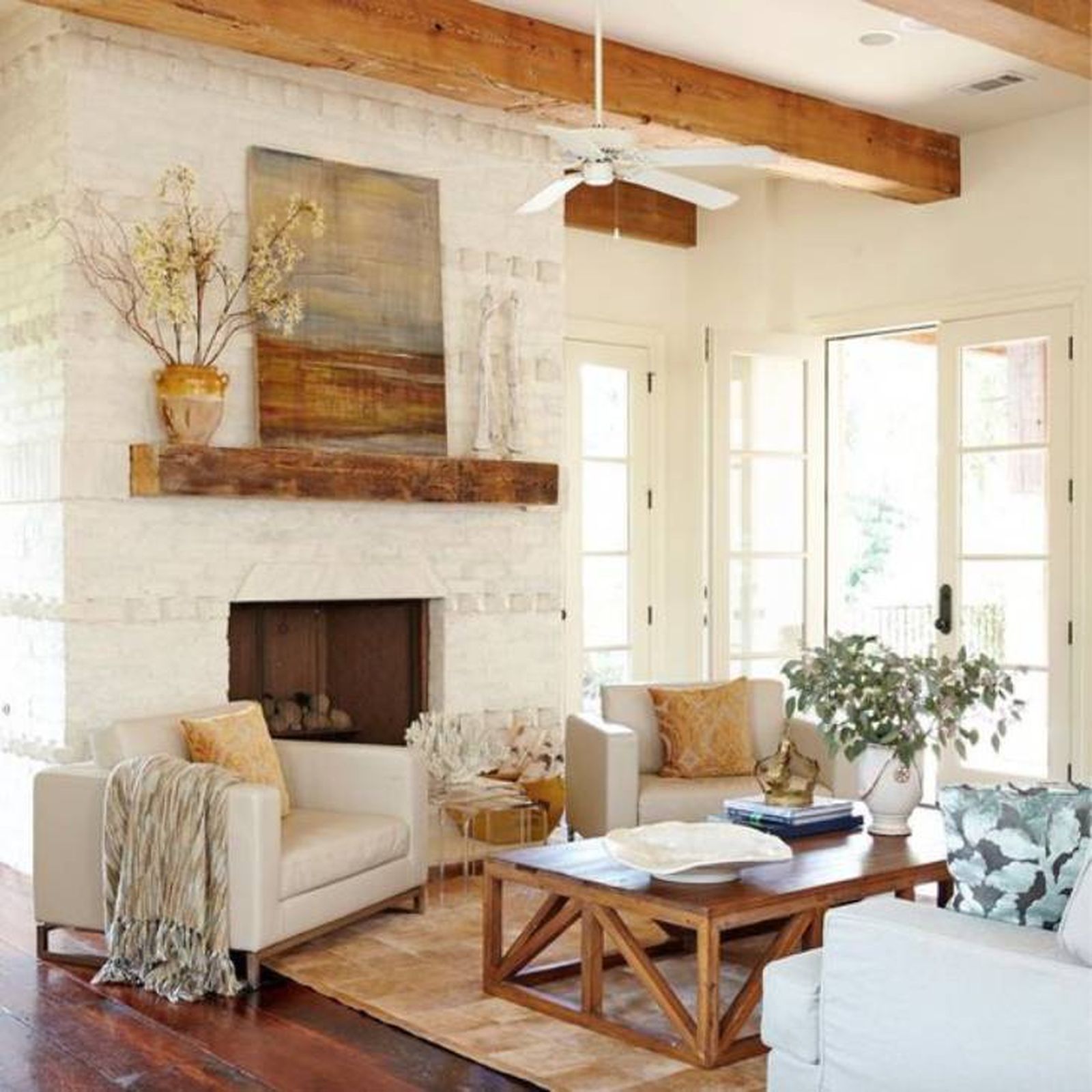 salon con chimenea arte pinterest Micasa Revista