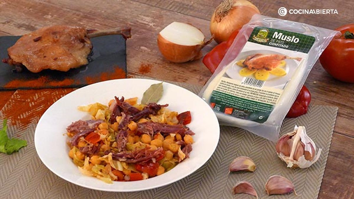 CTIS0933 receta garbanzos pato confitado paso 6