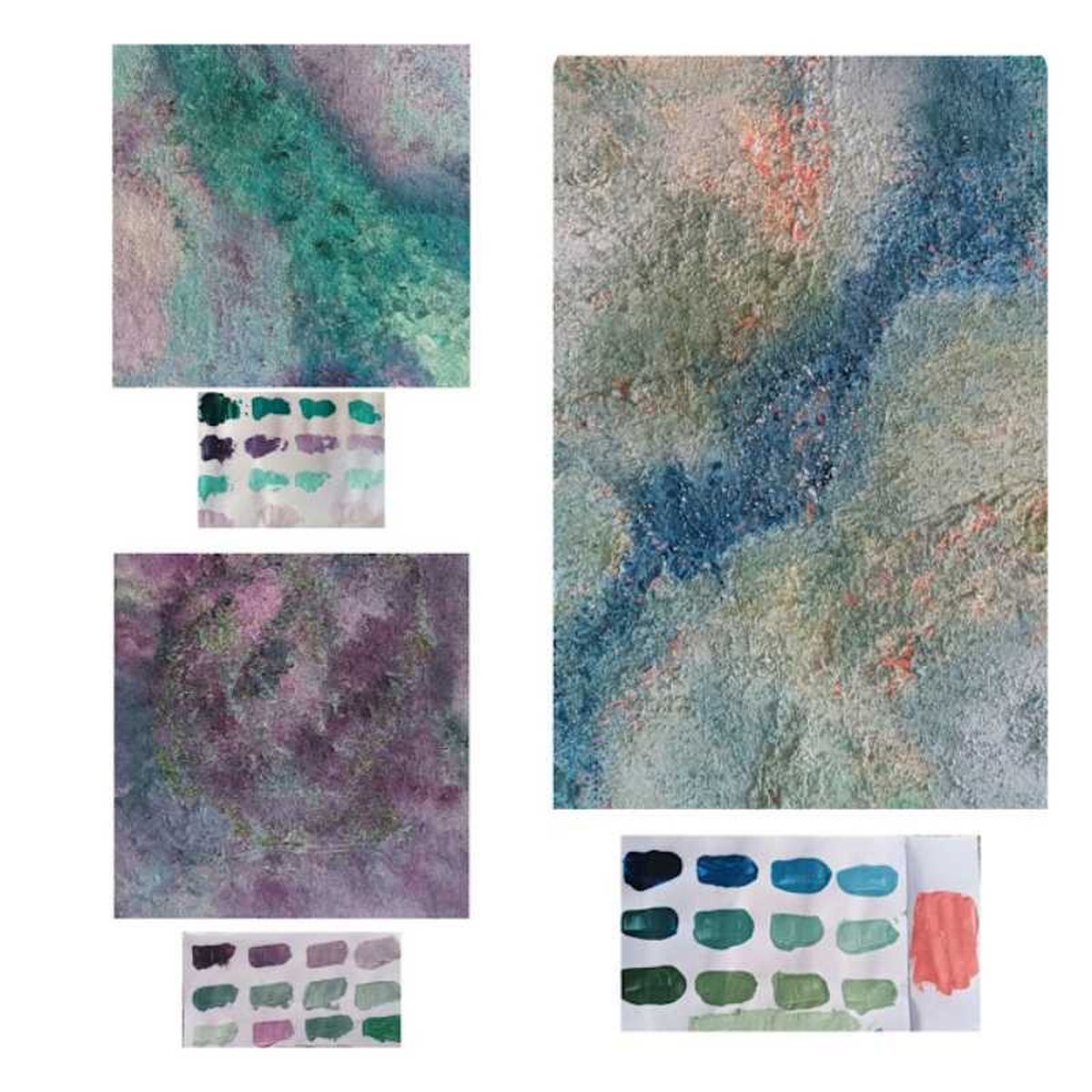 Paletas de colores y los cuadros.