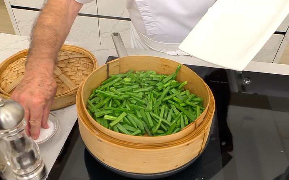 Cuece las judías verdes al vapor