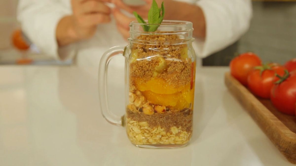 Desayuno de avena y lino