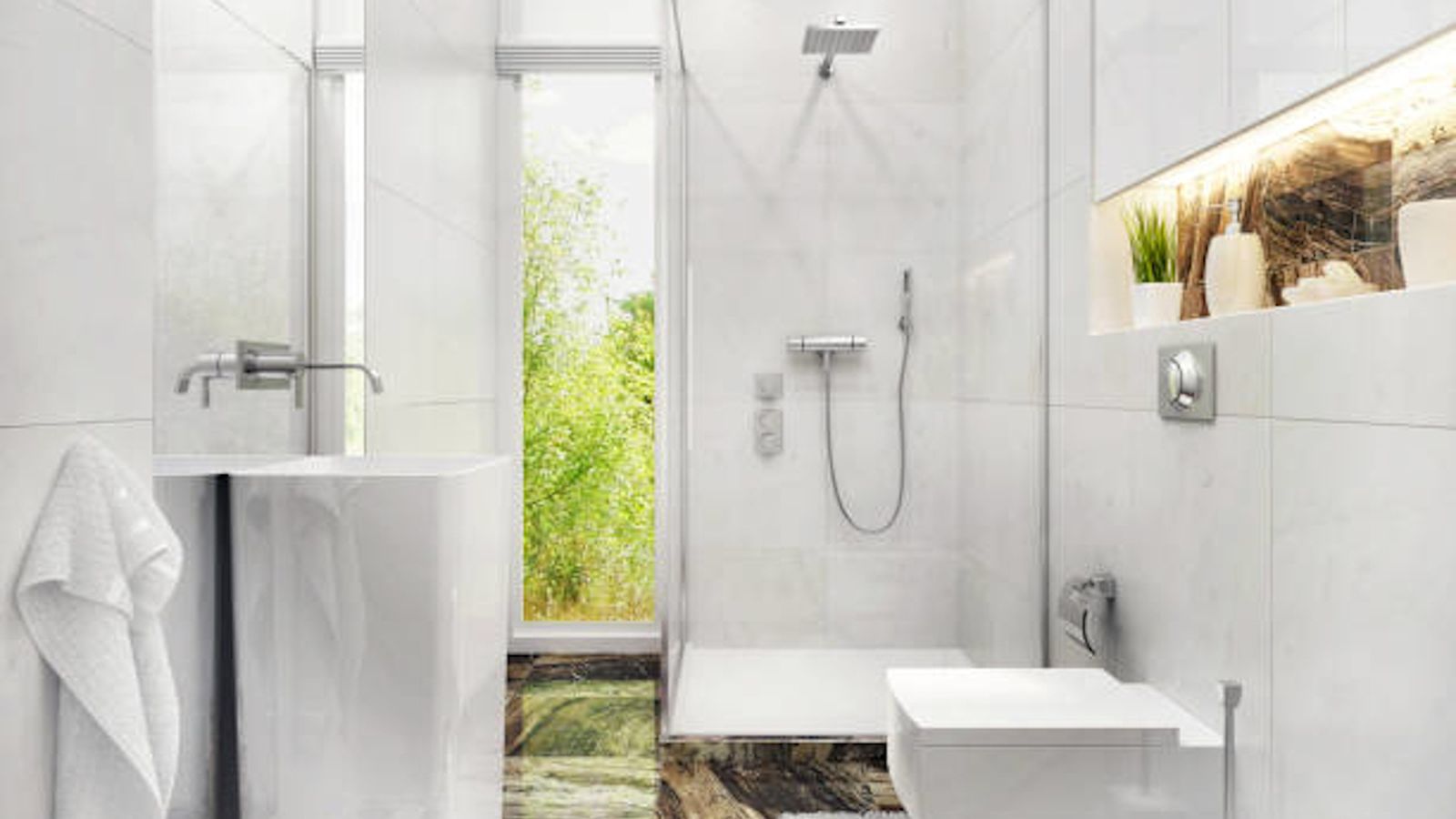 Baños pequeños con ducha las claves para decorarlos y aprovechar el espacio 1