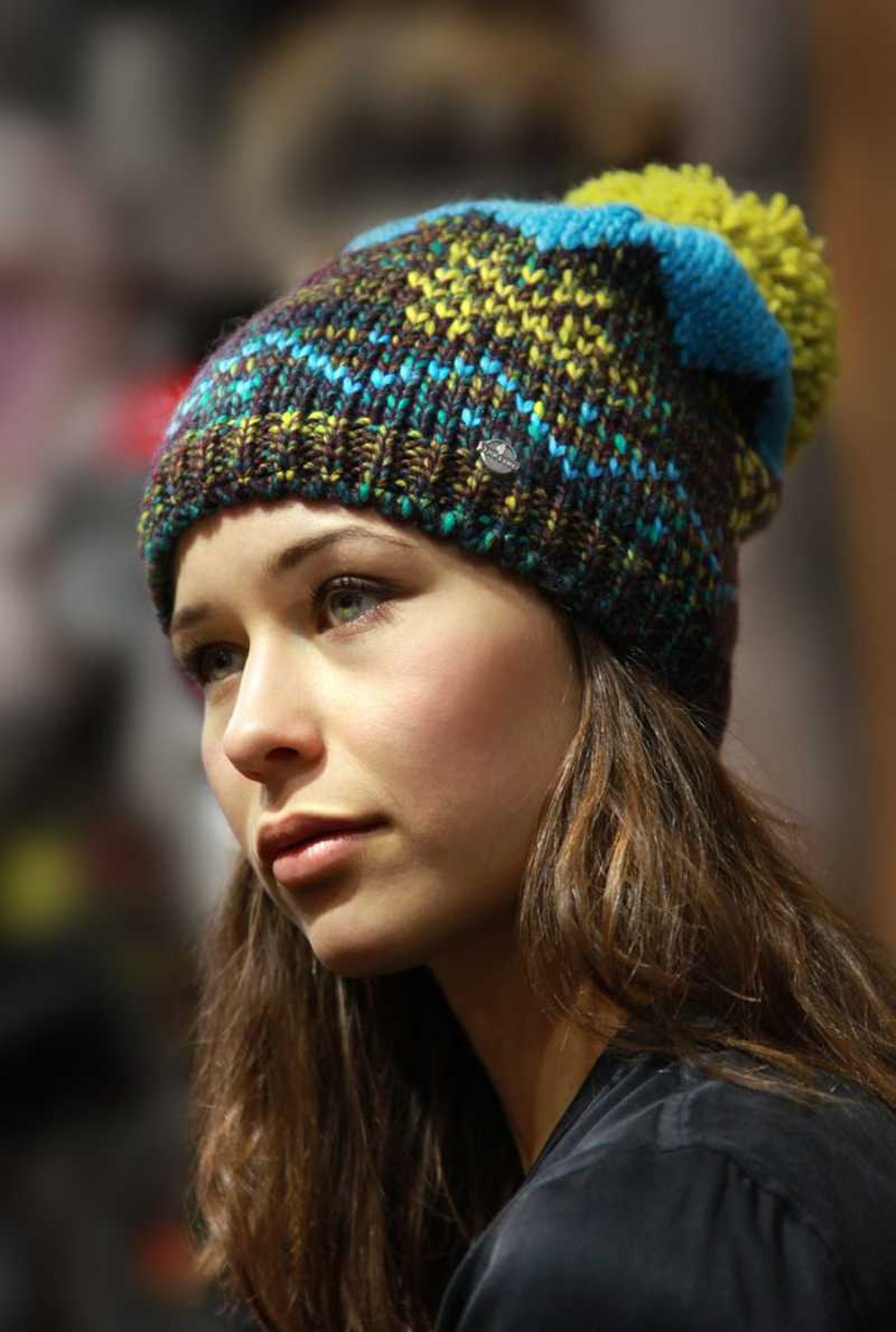 Gorro de lana estampado