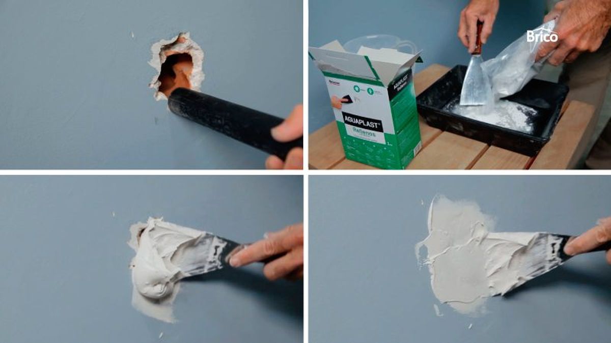 Pasos para tapar un agujero en la pared