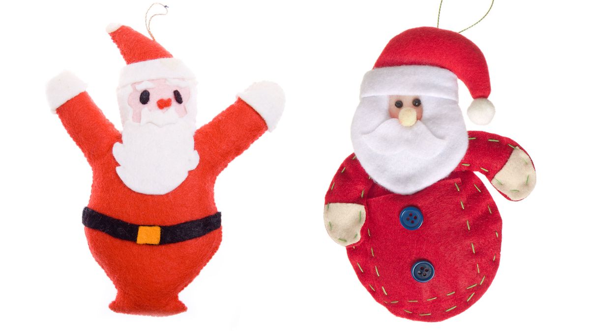 Hacer Papa Noel o Santa Claus de fieltro