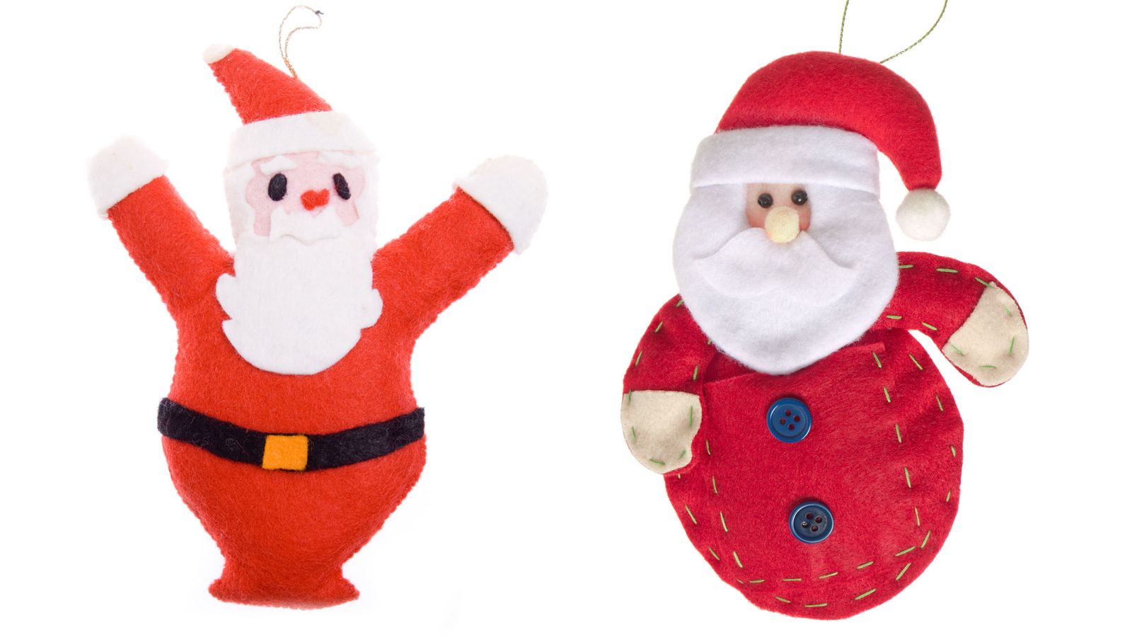 Hacer Papa Noel o Santa Claus de fieltro