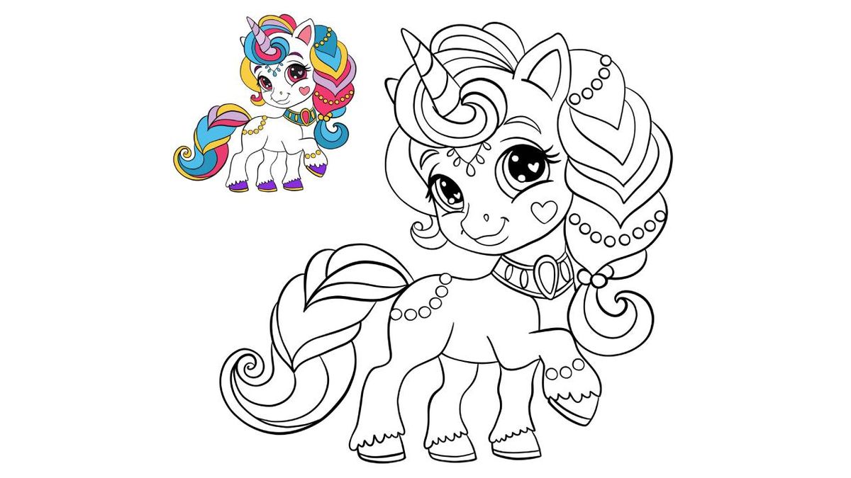 Unicornio para colorear.