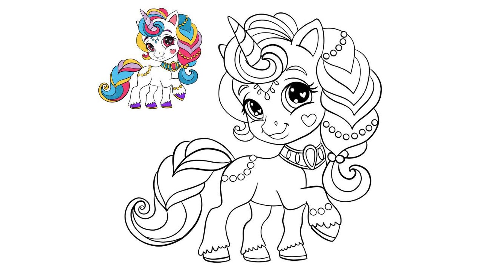 Unicornio para colorear.