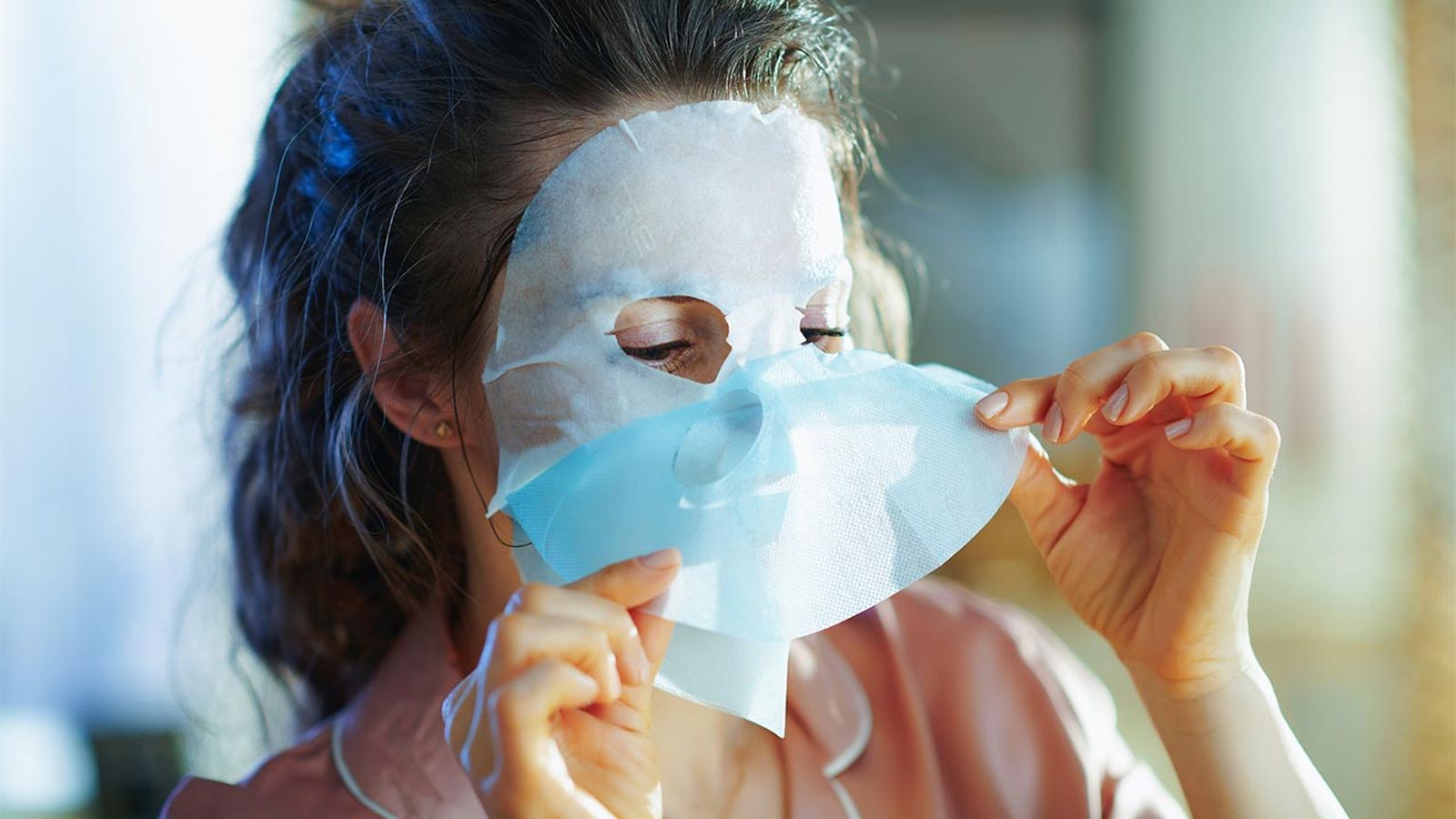 belleza cuidados piel mascarillas faciales tissue aplicacion