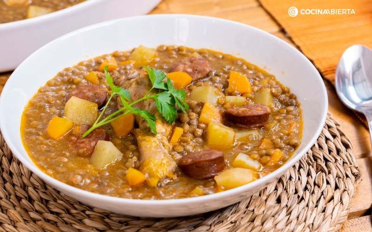 Lentejas con pollo y chorizo - paso 6