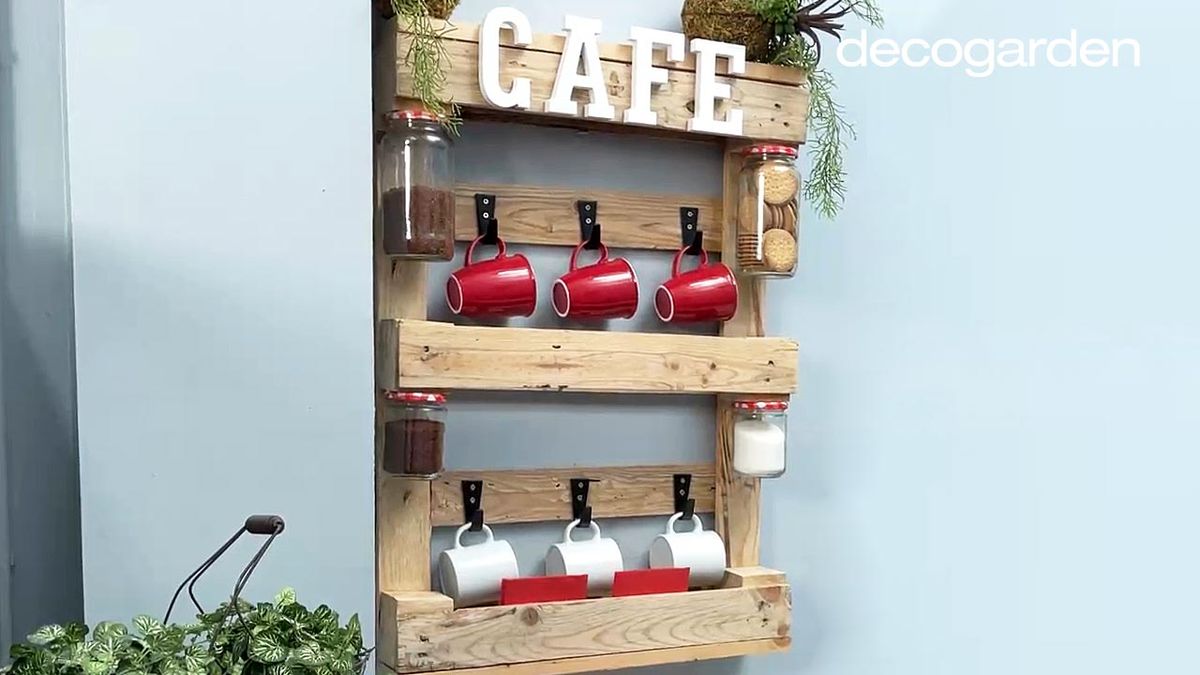 2 como hacer una estanteria para el cafe con un pale
