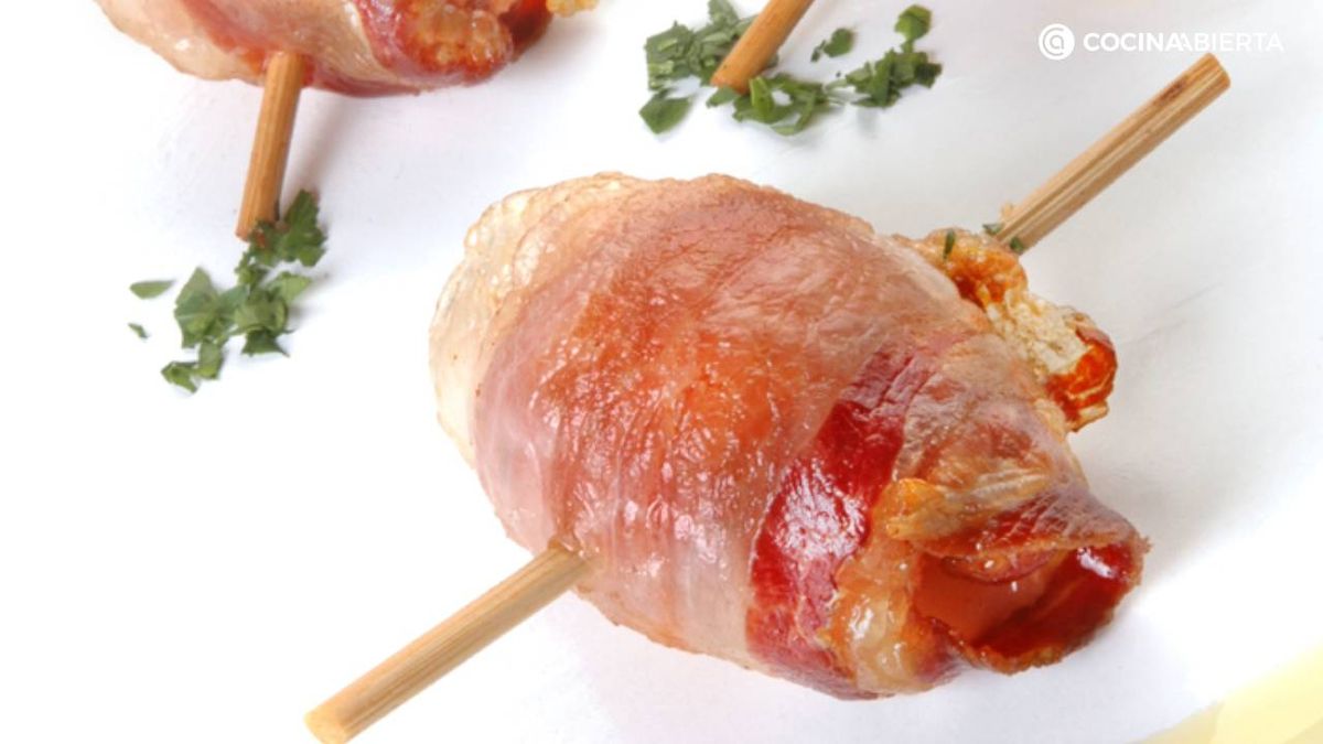 Los langostinos envueltos en bacon son un aperitivo fácil y rápido de preparar